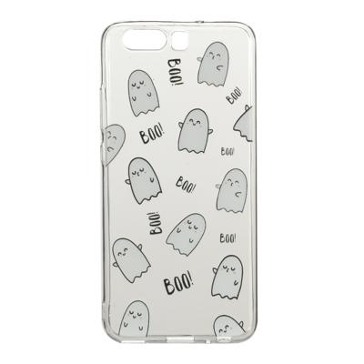 Shop4 - Huawei P10 Hoesje - Zachte Back Case Spookjes Transparant