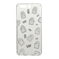 Shop4 - Huawei P10 Hoesje - Zachte Back Case Spookjes Transparant