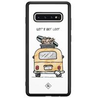 Samsung Galaxy S10 glazen hardcase - Let's get lost