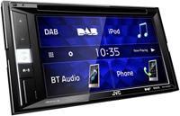 JVC KW-V255DBT DAB+ multimedia-autoradio met 15,7 cm touchscreen (2-DIN, DVD, Bluetooth handsfree, geluidsprocessor, USB, Android & Spotify Control) zwart