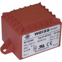 Weiss Elektrotechnik 85/361 Printtransformator 1 x 230 V 1 x 9 V/AC 5 VA 556 mA - thumbnail