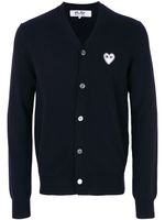 Comme Des Garçons Play cardigan à patch logo poitrine - Bleu