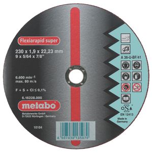 Metabo Accessoires Doorslijpschijf Ø 125x0,8x22,2 Inox Flexiarapid super "Hydroresist" - 50 stuks - 616209000