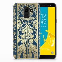 Samsung Galaxy J6 2018 TPU Case Beige Flowers - thumbnail