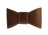 Sazzz vlinderstrik glamper classic leer zadel bruin S voor hb 1,5 cm