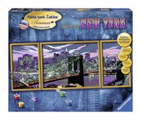 Ravensburger Schilderen op nummer Serie Tryptichon A Skyline van New York - thumbnail