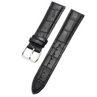 By Qubix - Compatible met Garmin Lily 2 - Crocodile leren bandje - Zwart - Compatible Garmin bandje