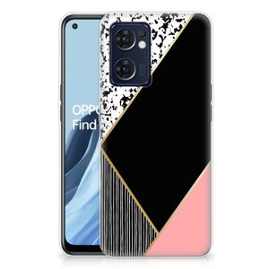 OPPO Reno 7 5G | Find X5 Lite TPU Hoesje Zwart Roze Vormen