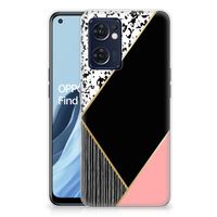 OPPO Reno 7 5G | Find X5 Lite TPU Hoesje Zwart Roze Vormen - thumbnail