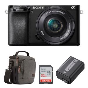 Sony Alpha A6100 systeemcamera + 16-50mm + Accessoire Kit