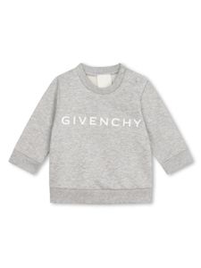 Givenchy Kids sweat chiné à logo imprimé - Gris