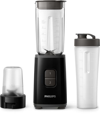 Philips Daily Collection Miniblender, 350 W, met tumbler voor onderweg en multihakker