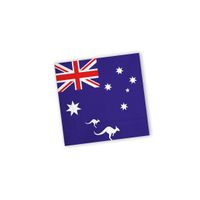 40x Australie landen vlag thema servetten 33 x 33 cm - thumbnail