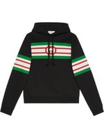 Gucci hoodie à rayures - Noir