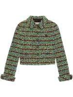 Gucci veste en tweed à rayures - Vert