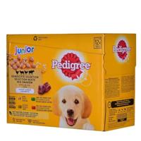 Pedigree | Gemengde selectie in gelei 4 soorten met kip, rund+lever, gevogelte, lam + lever | 12 x 100 g