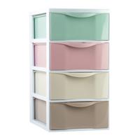 Plasticforte Ladeblokje/bureau organizer 4x lades - gekleurdÂ - L26 x B37 x H49 cm - thumbnail