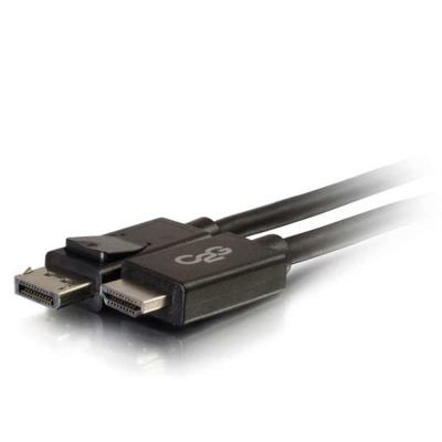 C2G DisplayPort to HDMI Adapter Cable - Videokabel - DisplayPort / HDMI - DisplayPort (M) naar HDMI (M) - 2 m - beschermd - zwart