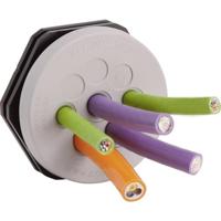 Icotek KEL-DPZ 63/9 Kabeldoorvoeringsplaat Klem-Ø (max.): 22.2 mm Polyamide, Elastomeer Grijs 1 stuk(s)