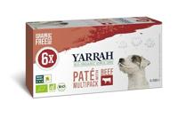 Yarrah Verpakking met 6 blikjes paté met biologische kalf voor honden, 6 x 150 g