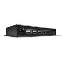 LINDY USB 2.0 Metalen Hub 7 Port 7 Port USB 2.0-Hub Zwart