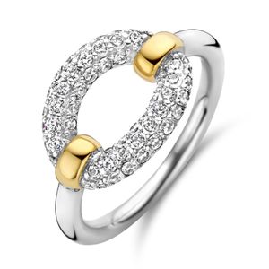 TI SENTO-Milano 12293ZY Ring zilver-zirconia goudkleurig-wit