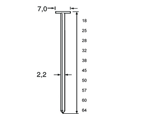 Dutack T-nagel TN22 Staal 32mm ds 2 duizend - 5220056