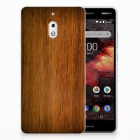 Nokia 2.1 (2018) Bumper Hoesje Donker Hout