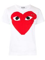 Comme Des Garçons Play t-shirt imprimé à patch logo - Blanc