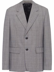 Prada veste en laine à simple boutonnage - Gris