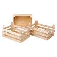 Small Foot Houten Kratjes Groot 18x12x9,5cm, Set van 3 - thumbnail