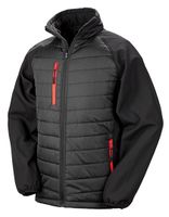 Result RT237 Black Compass Padded Soft Shell Jacket - thumbnail