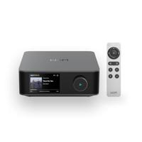 WiiM Amp Ultra met Voice Remote 2 | 100W streamingversterker met ESS ES9039Q2M DAC & Dual TI TPA3255 versterkers | Ingebouwde RoomFit EQ & Touchscreen | HDMI ARC, Optische & RCA-ingangen | Space Grijs