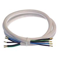 as - Schwabe 70868 Aansluitkabel voor Kachels, IP20, 400 V/16 A, 3 meter Kabellengte, Wit