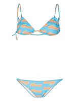 Natasha Zinko bikini à imprimé Happy - Bleu