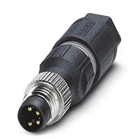 Phoenix 1441037 zwarte kabelconnector – kabelconnector (zwart, metaal, nikkel, IP67, 4 A, IEC 61076-2-104 IEC 61076-2-104 Cul)