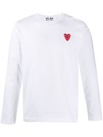 Comme Des Garçons Play t-shirt à patch logo - Blanc - thumbnail