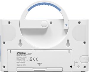 Sangean H203 Badradio DAB+, VHF (FM) Zaklamp, Waterdicht Wit