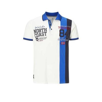 Jan Vanderstorm loose fit polo NORVYN Plus Size wit Jan Vanderstorm loose fit polo NORVYN Plus Size wit