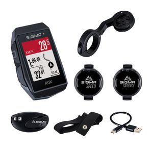 Sigma ROX 11.1 EVO Sensor Set Fietsnavigatie Fietsen GPS, GLONASS, Spatwaterdicht