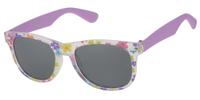 Dudes & Dudettes Wayfarer Kinder Zonnebril Flower Paars