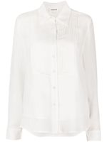 P.A.R.O.S.H. chemise à plastron plissé - Blanc