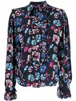 ISABEL MARANT blouse en soie à fleurs - Bleu - thumbnail