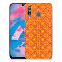 Samsung Galaxy M30 TPU bumper Batik Oranje - thumbnail