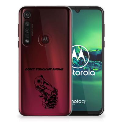 Motorola Moto G8 Plus Silicone-hoesje Gun Don't Touch My Phone