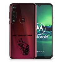 Motorola Moto G8 Plus Silicone-hoesje Gun Don't Touch My Phone