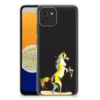 Samsung Galaxy A03 Telefoonhoesje met Naam Horse Color - thumbnail