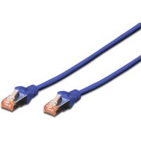 Digitus DK-1644-100/B RJ45 Netwerkkabel, patchkabel CAT 6 S/FTP 10.00 m Blauw Afscherming gevlochten, Halogeenvrij, Vlambestendig, Folie afscherming, - thumbnail