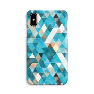 Gekleurde driehoekjes blauw: iPhone Xs Volledig Geprint Hoesje