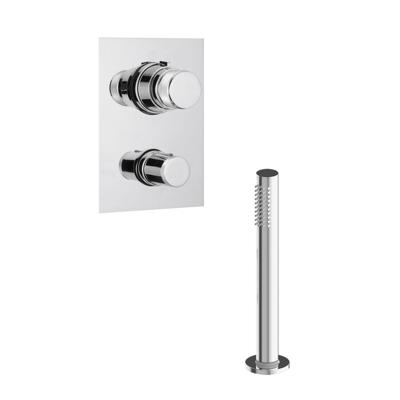 Handdoucheset Xenz Duero Thermostatisch Inbouw Rond Chroom 2 Greeps